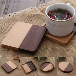 Ensemble de sous-verres en bois finition luxe, conçu pour les amateurs de café qui attachent de l'importance à la sécurité des meubles et au style raffiné de la maison - Product Image 6