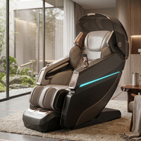Fauteuil de massage électrique de luxe à détection vocale IA, avec extension automatique, zéro gravité, Shiatsu, pour massage corporel complet
