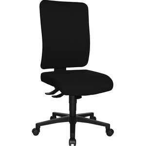 Chaise de bureau pivotante TOPSTAR avec mécanisme synchrone, noire, 450-550 mm, sans accoudoirs, capacité de charge 110 kg - Product Image 1