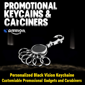 Portachiavi Personalizzato Black Vision, Gadget Promozionali e Moschettoni Personalizzabili - Product Image 3