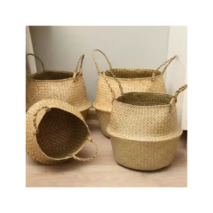 Full Container Vietchoice New Arrival Vintage Wicker <b>Seagrass</b> Woven <b>Baskets</b> Vietnam Storage Boxes & Bins Special Clothing Rack - Product Image 1