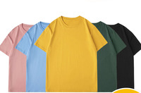 T-shirt unisexe en coton peigné à manches courtes, personnalisable avec logo OEM imprimé, respirant, anti-boulochage, écologique