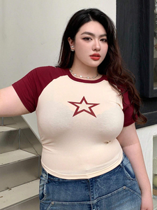เสื้อยืดครอปท็อปผู้หญิงปี 2025 สกรีนโลโก้ได้ตามสั่ง ขายส่ง เสื้อยืดพัฟฟ์ประดับเพชร เรียบหรู เซ็กซี่ ทรงเข้ารูป ผ้าบาง เสื้อเปล่าสำหรับผู้หญิง - Product Image 5