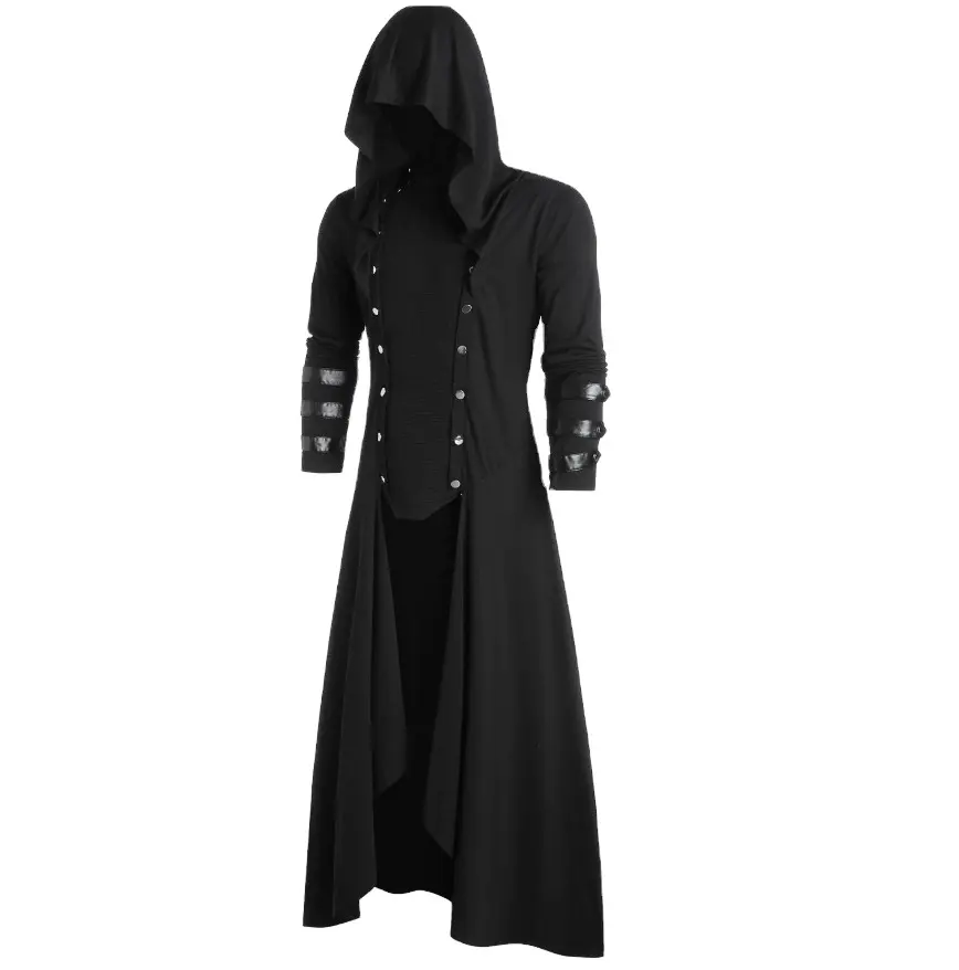 Traje victoriano Medieval para hombre, esmoquin, abrigo gótico Steampunk, gabardina, traje, uniforme