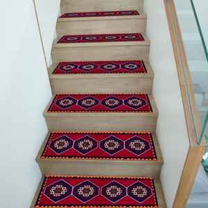 พรมพิมพ์ลาย-เสื่อทอมือตกแต่งตุรกีสำหรับการเน้นบ้านพรมขั้นบันได - Product Image 3