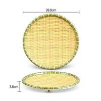 Panier de vannage en bambou tissé en osier de décoration murale en bambou antique de qualité supérieure pour le stockage quotidien