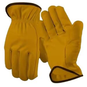 Cowhide Grain Leather Driver Work <b>Gloves</b> Adjustable Wristlet Cuff Heat Fire Resistant Thick Kevlar Lining Spark-Safe Safety - Product Image 6