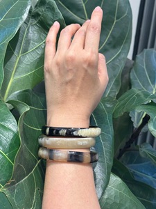 Brazaletes de Cuerno de Búfalo Natural, Joyería Artesanal de Cuerno de Búfalo - Product Image 2