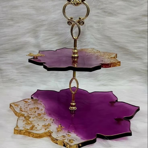 Support de gâteau en résine de conception de lave NATUREL de meilleure qualité pour mariage et anniversaire Support décoratif et décoration de table - Product Image 1