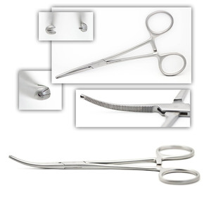 Pinzas Hemostáticas Curvas Kocher-Ochsner de Acero Inoxidable con Diseño Único, Personalizadas, a Bajo Precio, 6 1/2 - Product Image 1