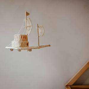 Elegante Decoración de Madera Estilo Boho, Bote de Ratán Colgante, Color Personalizado, Decoración para Habitación Infantil, de Vietnam - Product Image 6