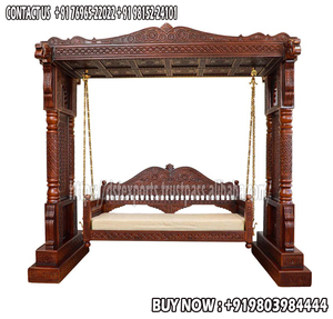 Luxury Traditional Teak <b>Wood</b> <b>Swing</b> with Canopy Customized Size & Color Modern Design for Living Room Durable & Leisure - Product Image 3