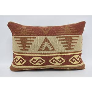 16x24 Inches Brown Southwestern Geometric Wool Pillow Woven Vintage Decorative <b>Cushion</b> Inspired Vintage Southwestern Design - Product Image 5