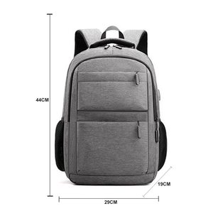 Mochila personalizable para ordenador portátil con carga USB para chicas, bolsa de viaje impermeable para ordenador portátil, cremallera de Material para negocios, deportes informales - Product Image 3