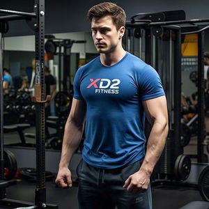 Vêtements de sport de qualité supérieure pour hommes, t-shirt d'entraînement, musculation, course, évacuation de l'humidité, vêtements de sport - Product Image 5