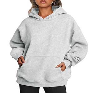 Breathable High Quality Street Wear 360g Regular Hoodies for Women Loose 100% Cotton Pullover Long Sleeve Women's Hoodies 2025 - Product Image 1
