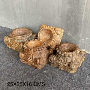 Maceta de Madera Tallada de Estilo Antiguo, de Alta Calidad, Ecológica y Biodegradable, para Uso en Interiores, para Flores Artificiales - Product Image 4