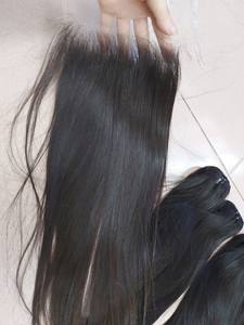 Extension de tissage de cheveux vierges vietnamiens de haute qualité fermeture frontale HD pour enfants bruts et faisceaux de cheveux raides en os - Product Image 5