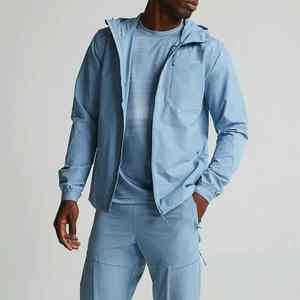 Veste coupe-vent à demi-zip pour homme, sportive, printemps, manches longues, camouflage, imperméable, respirante, coupe-vent, revêtement avant - Product Image 3