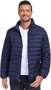 2025 Trending Men's <b>Waterproof</b> Insulated Puffer Down Jacket Packable Lightweight <b>Winter</b> <b>Coat</b> with Zipper Closure Logo on Front - Product Image 2