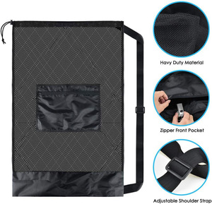 <span class=keywords><strong>Bolsa</strong></span> de malla de gran capacidad para almacenamiento de pelotas grandes, para rugby, fútbol, baloncesto, voleibol, fútbol americano, mochila de hombro con cubierta de malla, bolsas de malla engrosadas - Product Image 2