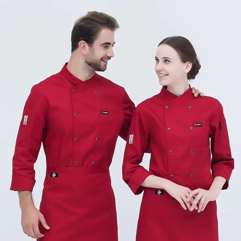Jaket koki seragam dapur kustom jaket koki untuk dijual