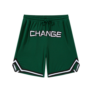 Pantalones cortos de baloncesto verdes personalizados, transpirables, de secado rápido y sublimados, talla XS para niños, patrón de ropa deportiva con logotipo - Product Image 2