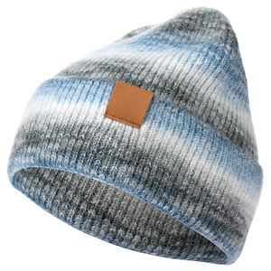 Custom Logo 100% Acrylic Breathable & Waterproof Blank Short Winter Beanie Hat Black Ribbed Knit Fisherman Cuff <b>Plain</b> <b>Cap</b> - Product Image 6