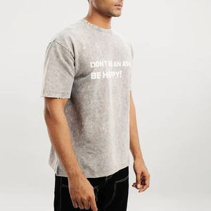 Vente en gros 100% coton T-shirt décontracté surdimensionné pour hommes séchage rapide manches courtes maillot de sérigraphie avec logo personnalisable - Product Image 3