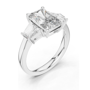 Anillo de Diamante de Laboratorio con Corte Radiante de 4.4 CT para Mujer, Claridad VVS-VS EF, Oro de 18K, 14K, 10K y Plata 925, Oro Rosa, Amarillo, Blanco - Product Image 6