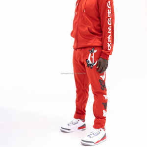 Conjunto Deportivo Informal de Felpa para Hombre, Talla Grande, con Logotipo Personalizado, Unisex, con Sudadera con Capucha, 100% Algodón, Transpirable y de Secado Rápido, Cintura Elástica - Product Image 3