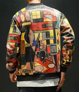 Veste à col zippé pour homme, style streetwear, impression de logo personnalisée, col montant, logo sur le devant, respirante, séchage rapide - Product Image 4