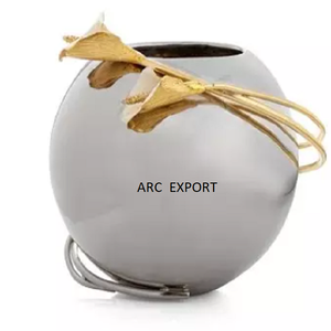 Vases en métal de forme ronde décoratifs pour la maison au design de luxe Pots de fleurs Vente en gros Vase et pot de fleurs décoratifs pour le salon - Product Image 3