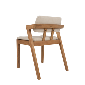 เก้าอี้รับประทานอาหารสแกนดิเนเวียนที่ทันสมัยเบาะผ้าลินินหุ้มเบาะเก้าอี้เท้าแขนแบบมินิมอลสำหรับบ้านคาเฟ่ร้านอาหารเฟอร์นิเจอร์ทำมือทนทาน - Product Image 4