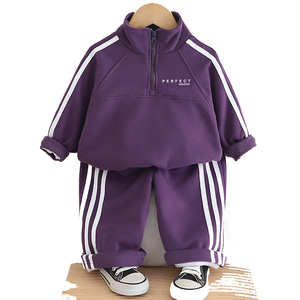 Baby Clothing Hoodies & Sweatshirts top quality Outdoor Zipper Sport Sets Kids Street wear 100% cotton <b>Toddler</b> Jogger Tracksuits - Product Image 5
