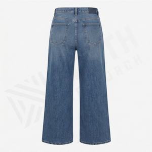 Pantalones Vaqueros Anchos y Relajados de Algodón para Mujer, de Alta Calidad, Color Personalizado, Transpirables, con Diseño de Logotipo, Ropa Casual de Moda Urbana - Product Image 6