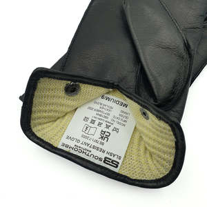 Gants en cuir résistants aux coupures avec couture extérieure, en cuir de chèvre aniline, fermeture à boucle, avec gants en Kevlar intégrés, conformes à la norme BS 7971-7 - Product Image 4