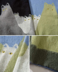 Suéteres de hombre Jacquard de diseñador de prendas de punto personalizadas Top de manga larga Jersey de cuello redondo de invierno Suéteres de punto de algodón para hombre Jersey - Product Image 5