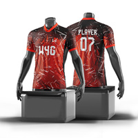 Maillots de football personnalisés pour hommes adultes, 100% polyester, imprimés par sublimation, noms d'équipe personnalisés, numéros, logo, coupe courte, séchage rapide, respirant