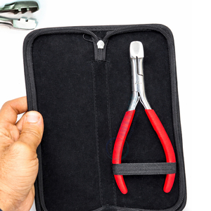 Kit d'outils de pose d'extensions capillaires plaqué or chirurgical intensif avec pinces et 12 clips premium pour usage professionnel haute précision - Product Image 2