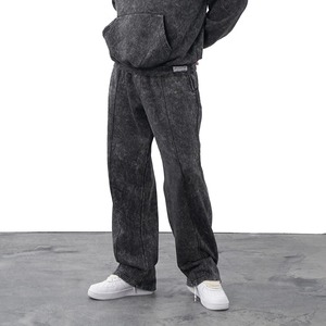 Vente en gros Top Trending 100% Coton Lavé à l'Acide Ensemble de Survêtements pour Hommes Logo Personnalisé Ensemble de Survêtement 2 Pièces pour Hommes - Product Image 4