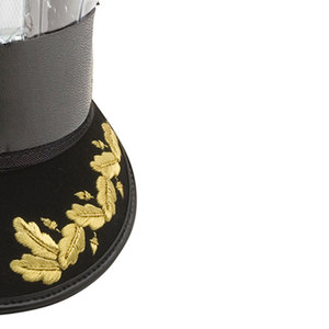 Badges Designs formels insignes brodés ou imprimés haute qualité noir bleu vert couleur personnalisée casquette d'officier de cérémonie - Product Image 4