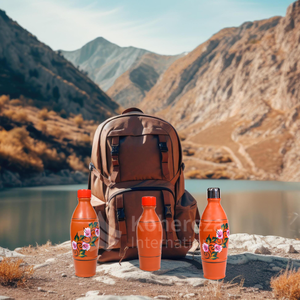 ขวดน้ำดินเผาพร้อมฝาเหล็ก1L ทนทานและไม่รั่วซึมสำหรับคู่รัก - Product Image 4