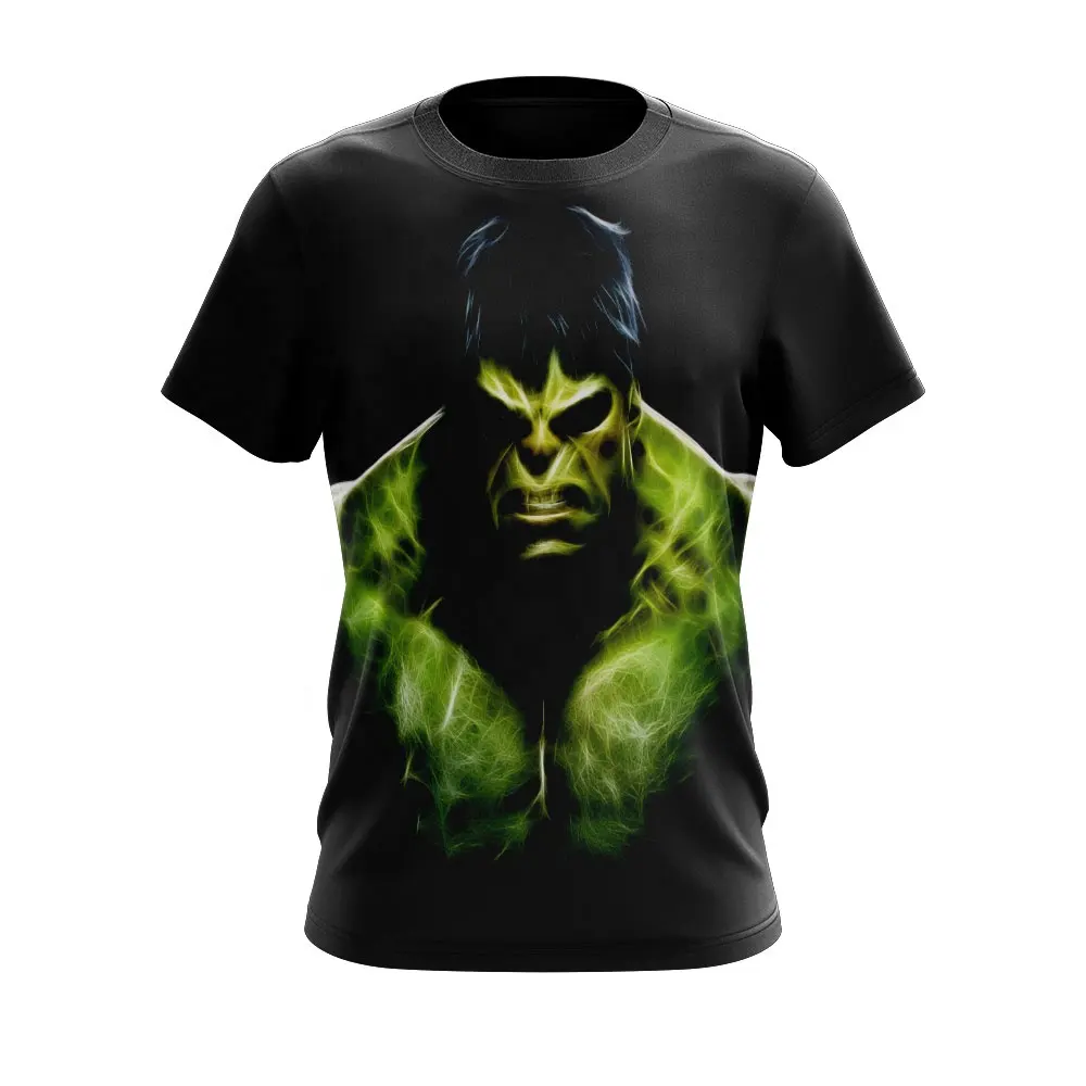 Großhandel Custom Print Polyester Weiß Schwarz Blank Plain T-Shirt Kurzarm Unisex Herren Damen T-Shirt Für Herren W.