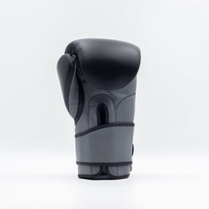 Gants de boxe faits à la main en cuir de qualité supérieure noir/gris Triple rembourrage Kickboxing Muay Thai gants et gants de boxe professionnels - Product Image 3