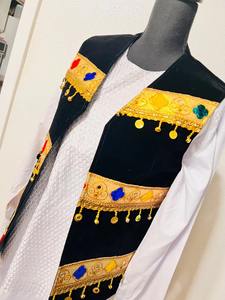 Chalecos con cuello en V y bordado de encaje con borlas para hombre con estilo, chaleco tradicional de boda afgano, chaleco Kuchi para caballeros - Product Image 3