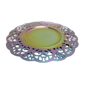 Plato Redondo de Diseño Clásico, Plato para Servir con Lámina Dorada, para Decoración del Hogar y Hoteles, Hecho a Mano Personalizado al por Mayor - Product Image 4