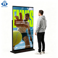 Máquina de publicidad LED vertical Full HD de 86 pulgadas, pantalla táctil, póster Digital, soporte de pantalla de vídeo, pantalla publicitaria grande