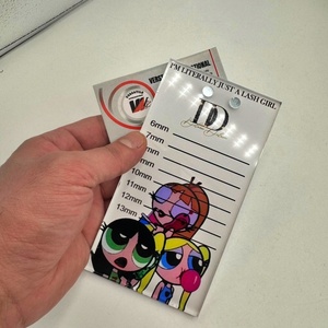 Plaques à cils professionnelles et mignonnes Power Puff Girls, étiquette privée, extension de cils, plaque en acrylique, cils magnétiques, cœur, carré, diamant - Product Image 4