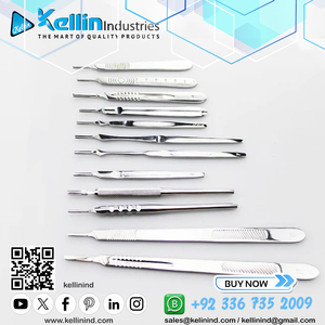 Juego de 2 Piezas de Mangos de Bisturí Manuales de Acero Inoxidable N.° 3 y N.° 4, Instrumentos Quirúrgicos Generales Reutilizables - Product Image 6